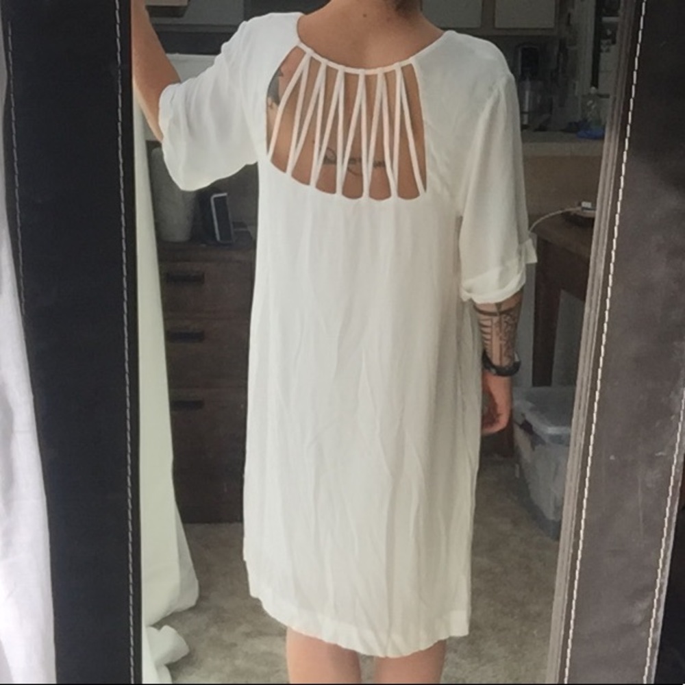 G X F Rayon Cutout Detail Sheath Dress - Picture 2 of 8